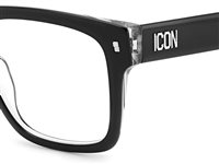 Montatura vista Dsquared Uomo ICON 0018BLACK CRYSTL52 - ICON 0018BLACK CRYSTL52